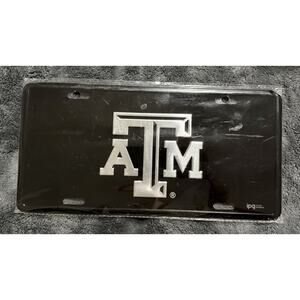 Texas A&M Aggies ATM Logo Black Decorative License Plate NCAA IPG Team Sports